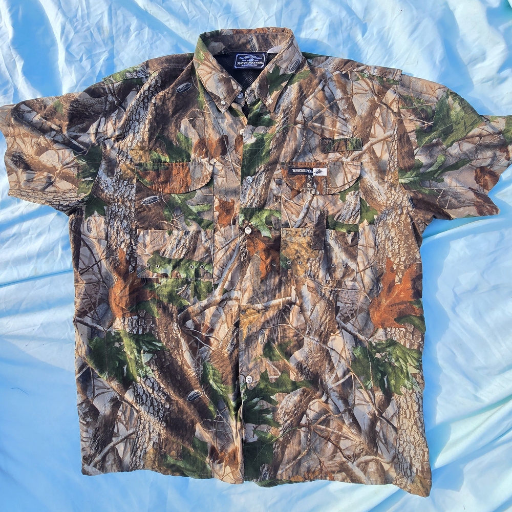 Winchester Men's Camouflage Short Sleeve Button-Up Shirt Size Medium - Picture 3 of 9